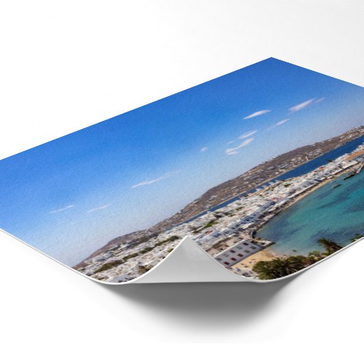 View of Mykonos Greece Poster (Ecke)