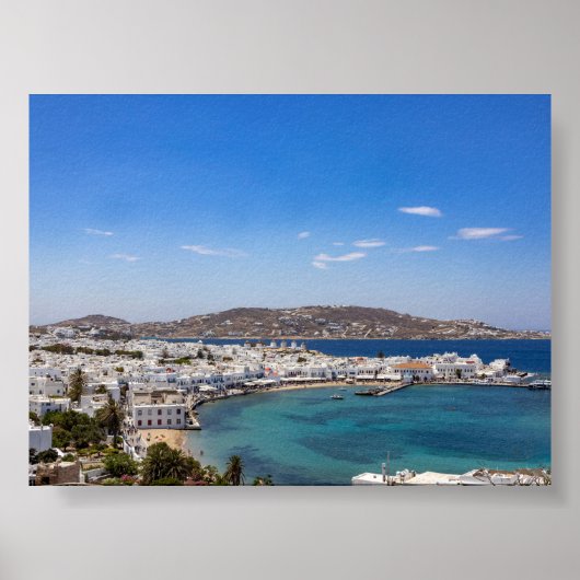 View of Mykonos Greece Poster (Vorne)