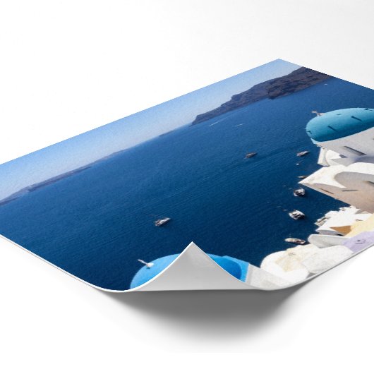 View of Oia Santorini Poster (Ecke)
