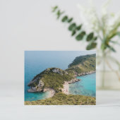 View of Porto Timoni beach, Corfu island Postkarte (Stehend Vorderseite)