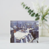 View of Roofs (Snow Effect) or Roofs under Snow Postkarte (Stehend Vorderseite)