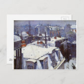 View of Roofs (Snow Effect) or Roofs under Snow Postkarte (Vorne/Hinten)