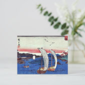 View of Sumida River by Ando, Hiroshige Ukiyoe Postkarte (Stehend Vorderseite)