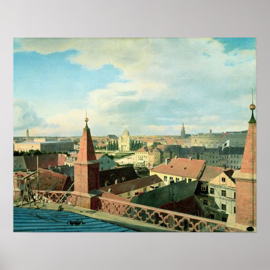 View of the city of Berlin with Altes Museum Poster (Vorne)