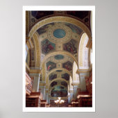 View of the coffered Library ceiling with gilded s Poster (Vorne)