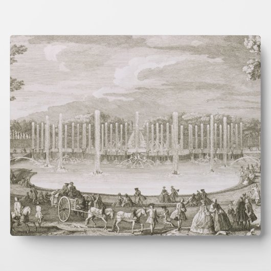 View of the Fountain of Neptun, Versailles Fotoplatte (Vorderseite)