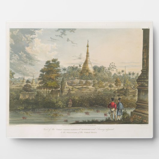 View of the Great Dagon Pagoda at Rangoon from the Fotoplatte (Vorderseite)
