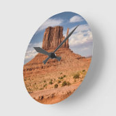 View of the Mittens, Monument Valley Runde Wanduhr (Winkel)