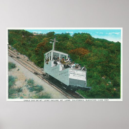 View of the Mt. Lowe Incline Cable Car Poster (Vorne)