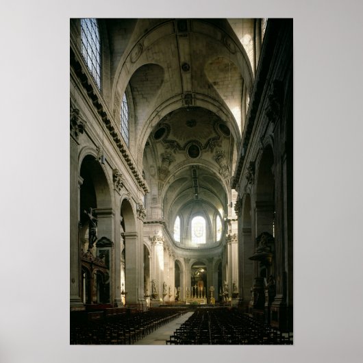 View of the nave towards the choir, built poster (Vorne)