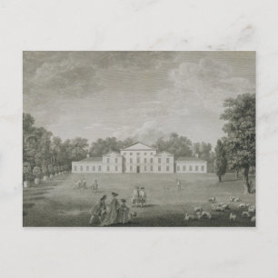View of the Palace at Kew from the Lawn, engraved Postkarte
