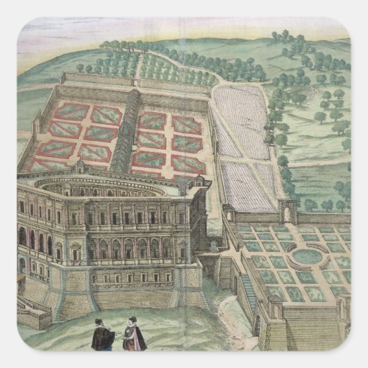 View of the Villa Farnese and the Gardens, from 'C Quadratischer Aufkleber (Vorderseite)