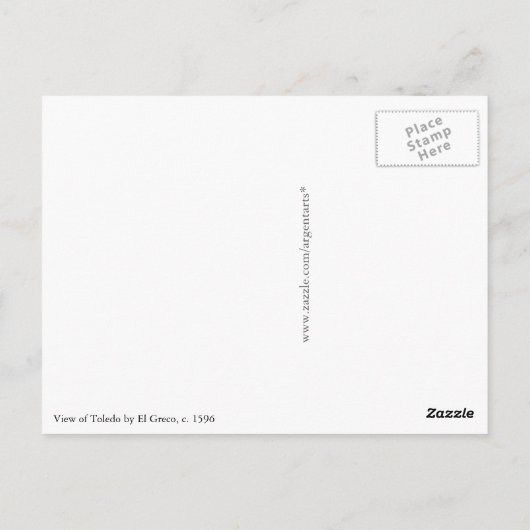 View of Toledo by El Greco Postkarte (Rückseite)