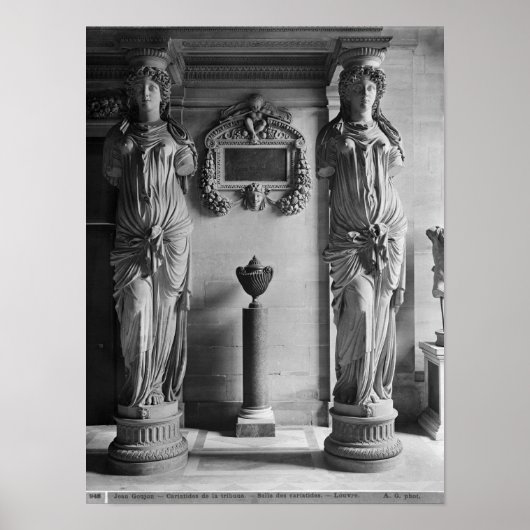 View of two caryatids from the Caryatids' Poster (Vorne)