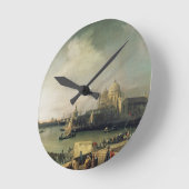 View of Venice Runde Wanduhr (Winkel)