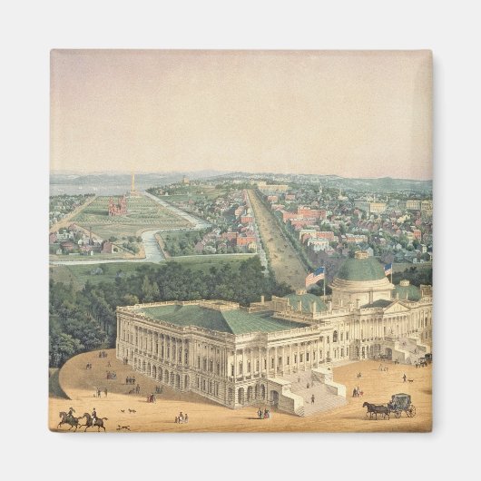 View of Washington, Pub. by E. Sachse & Co., 1852 Magnet (Vorne)