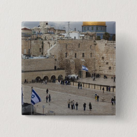 View of Western Wall Plaza, late afternoon Button (Vorderseite)