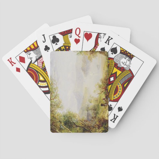 View on the Hudson River, c.1840-45 (Öl/Panel) Spielkarten (Rückseite)