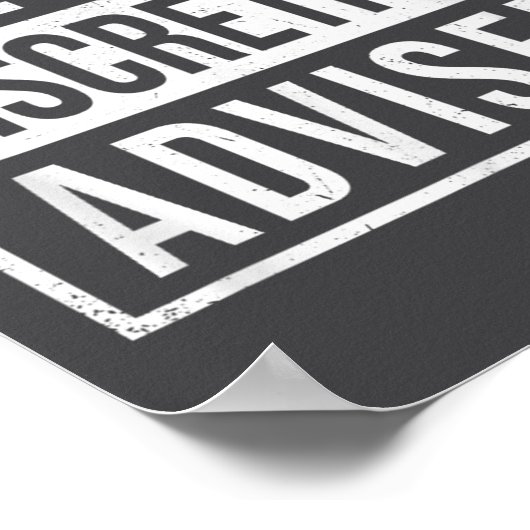 Viewer Discretion Advised  Poster (Ecke)