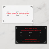 Viewfinder-Fotografie-Visitenkarte Visitenkarte (Vorne/Hinten)