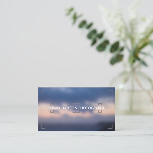 Viewfinder-Fotografie-Visitenkarte Visitenkarte (Stehend Vorderseite)