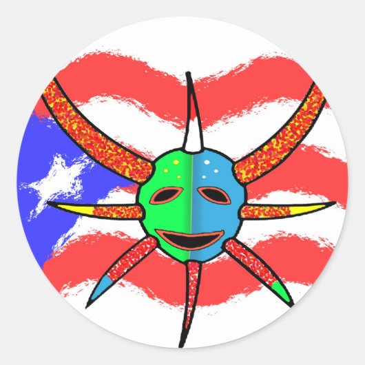 Vigante-Maskenaufkleber Runder Aufkleber (Vorderseite)