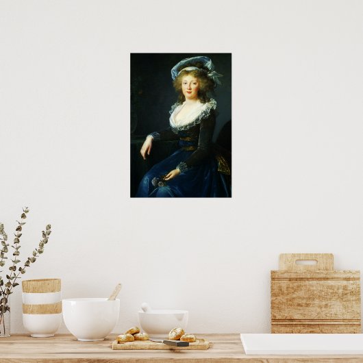 Vigée Le Brun - Maria Teresa Di Borbone Naples Poster (Küche)