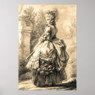 Vigée Le Brun - Marie Antoinette beim Spaziergang Poster