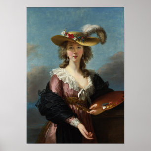 Vigée Le Brun - Selbstporträt mit Strohhut Poster