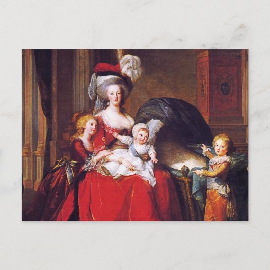 Vigée-Lebrun - Marie Antoinette und ihre Kinder Postkarte (Vorderseite)