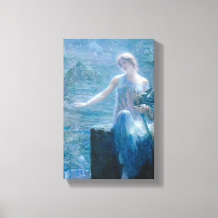 Vigil der Valkyrie (Elegante Dame in Burg) Leinwanddruck