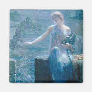 Vigil der Valkyrie (Elegante Dame in Burg) Magnet
