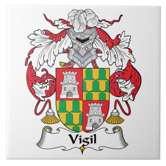 Vigil-Familienwappen Fliese (Vorderseite)