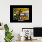 VIGILANCE Gray Wolf Art Poster (Heimbüro)