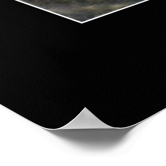 VIGILANCE Gray Wolf Art Poster (Ecke)