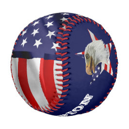 Vigilant Bald Eagle, The American Flag, Star Baseball