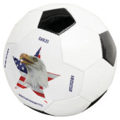 Vigilant Bald Eagle, The American Flag, Star Fußball (Dreiviertel)