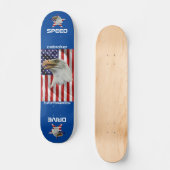 Vigilant Eagle, die amerikanische Flagge, Patrioti Skateboard (Vorderseite)