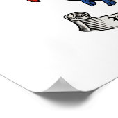 Vigilantia und Honos Heraldic Coat of Arms Poster (Ecke)