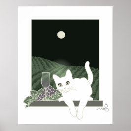Vigne, Clair de Lune und Chat Blanc Poster