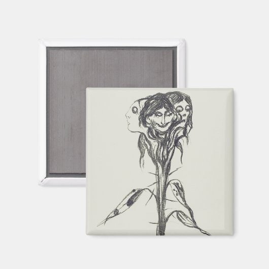 Vignette: Amaryllis by Edvard Munch Magnet (Vorderseite/Rückseite)