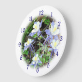 Vignette Colorados blaues Columbine Große Wanduhr (Winkel)