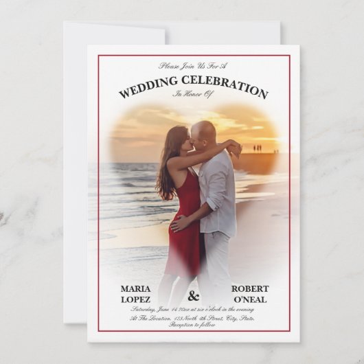 Vignette Einladungen zum Hochzeitsfeiern (Vorderseite)