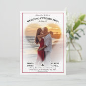 Vignette Einladungen zum Hochzeitsfeiern (Stehend Vorderseite)