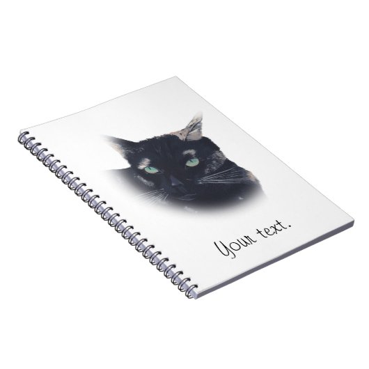Vignette von Tortoise Muschel Cat Face Notebook Notizblock (Rechte Seite)