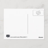 Vignette von Tuxedo Cat Face Postkarten (Rückseite)