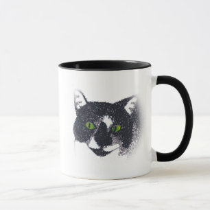Vignette von Tuxedo Cat Face Tasse
