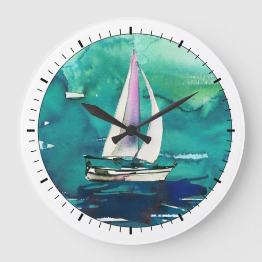 Vignette Wall Clock Große Wanduhr (Vorderseite)