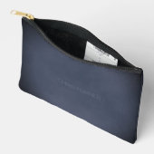 Vignetted dunkelblauer Urban Grunge mit Namen Zubehörtasche (Offen)