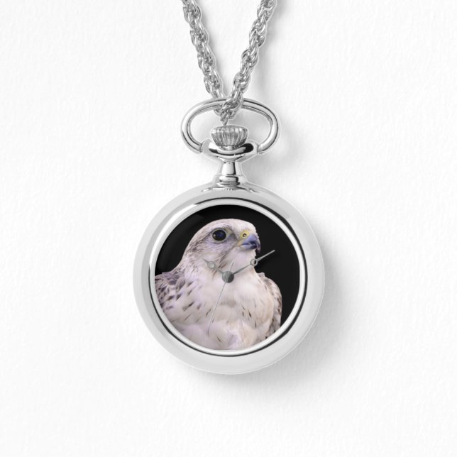 Vignetted Portrait eines inquisitiven Saker Falken Armbanduhr (Vorderseite)